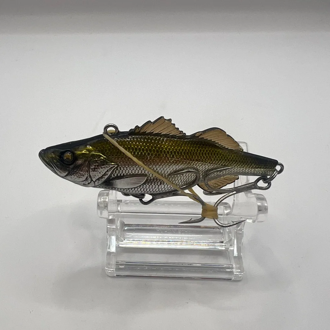 Wobler Shimano 丸鱸 Marusuzuki 70ES, zielony ze złotymi akcentami — zdjęcie 1