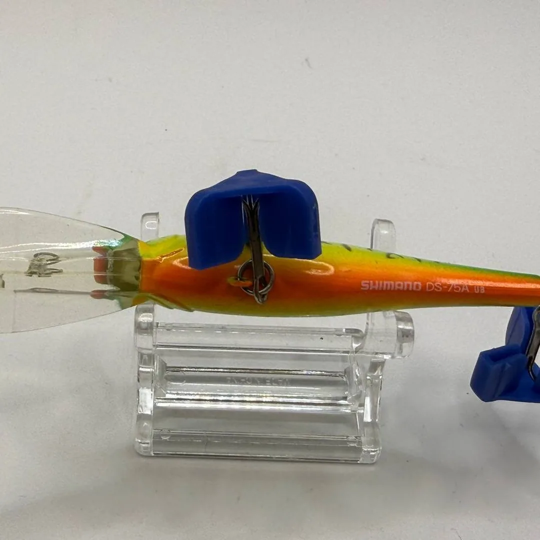 Wobler Shimano DS-75A, zielono-żółty crankbait — zdjęcie 3