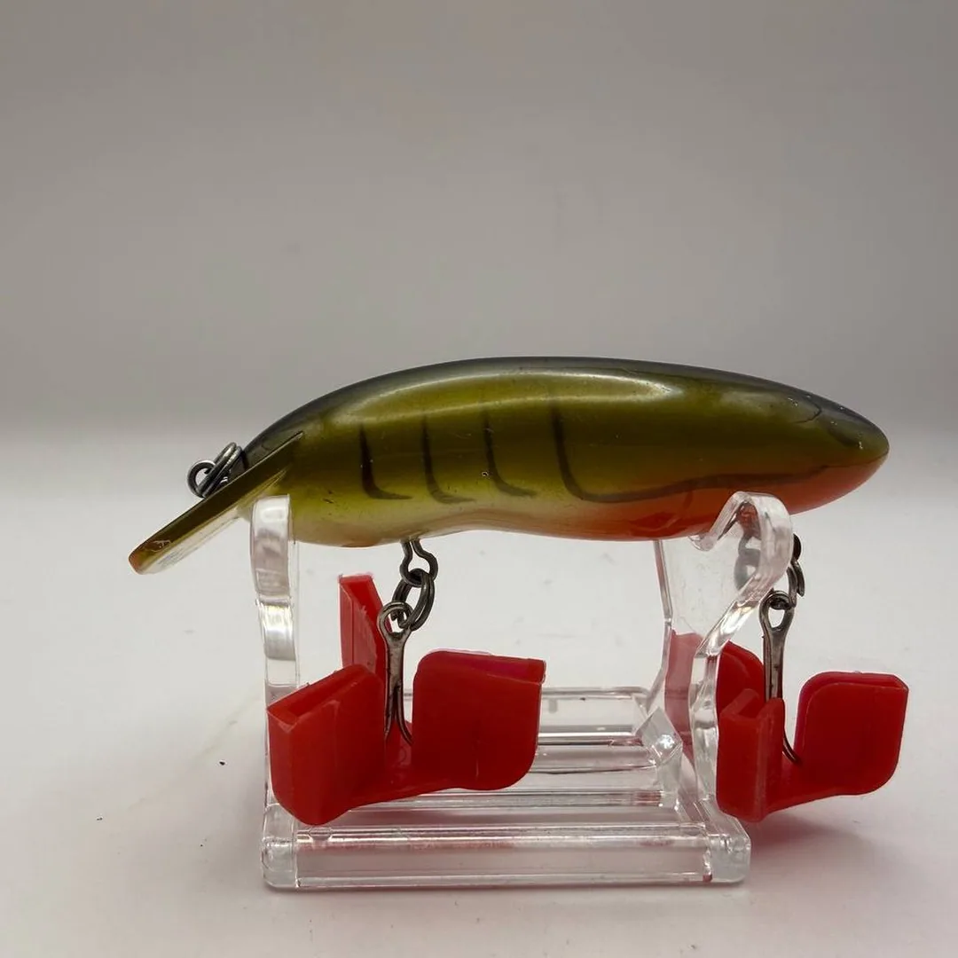 Wobler typu crankbait, zielono-czerwony, Woody Bell — zdjęcie 1