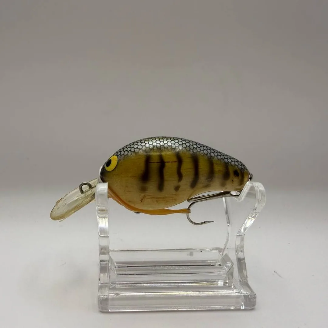 Wobler minnow srebrny grzbiet, żółte boki z czarnymi paskami — zdjęcie 1