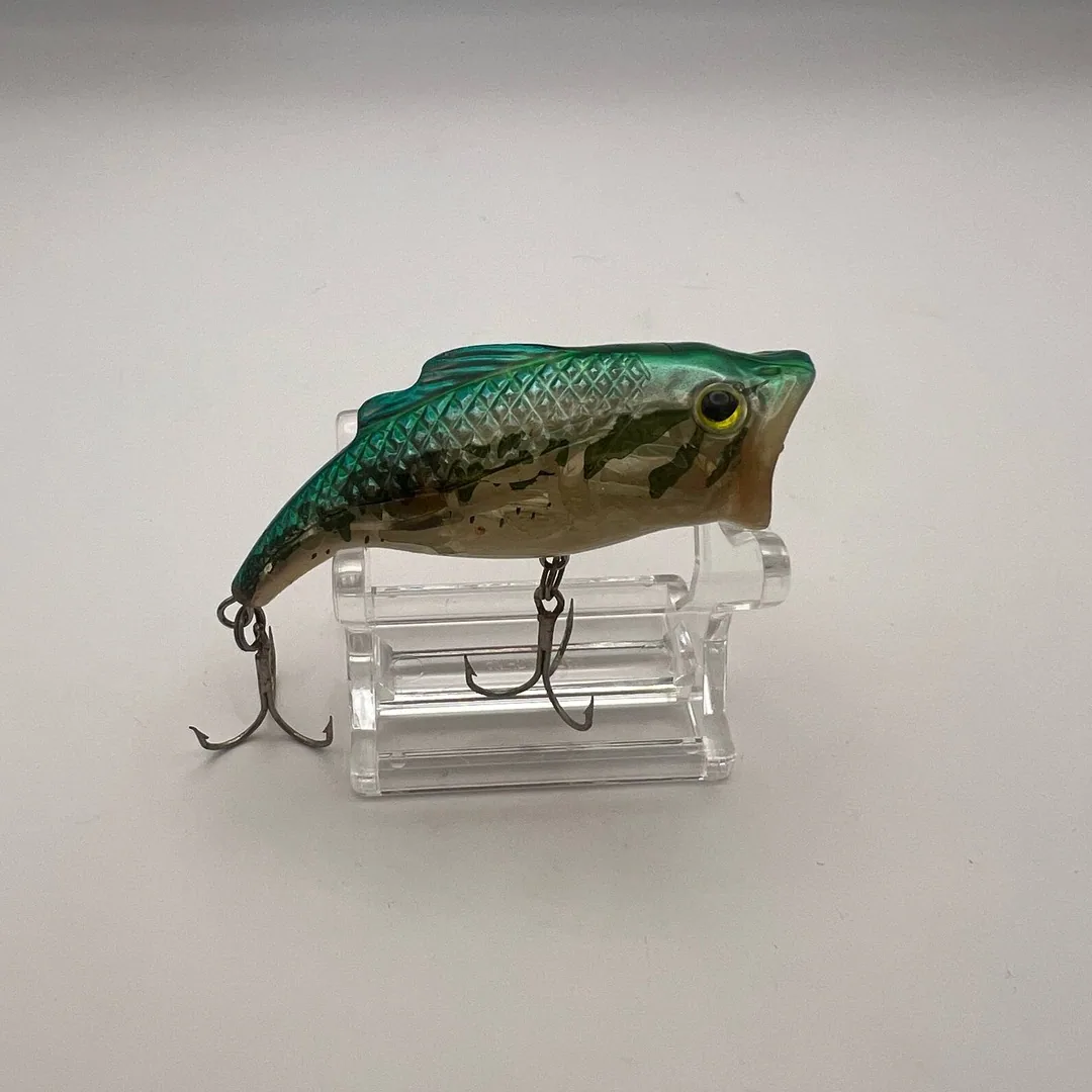 Wobler popper, zielony grzbiet, złote boki, 60mm, 10g — zdjęcie 2