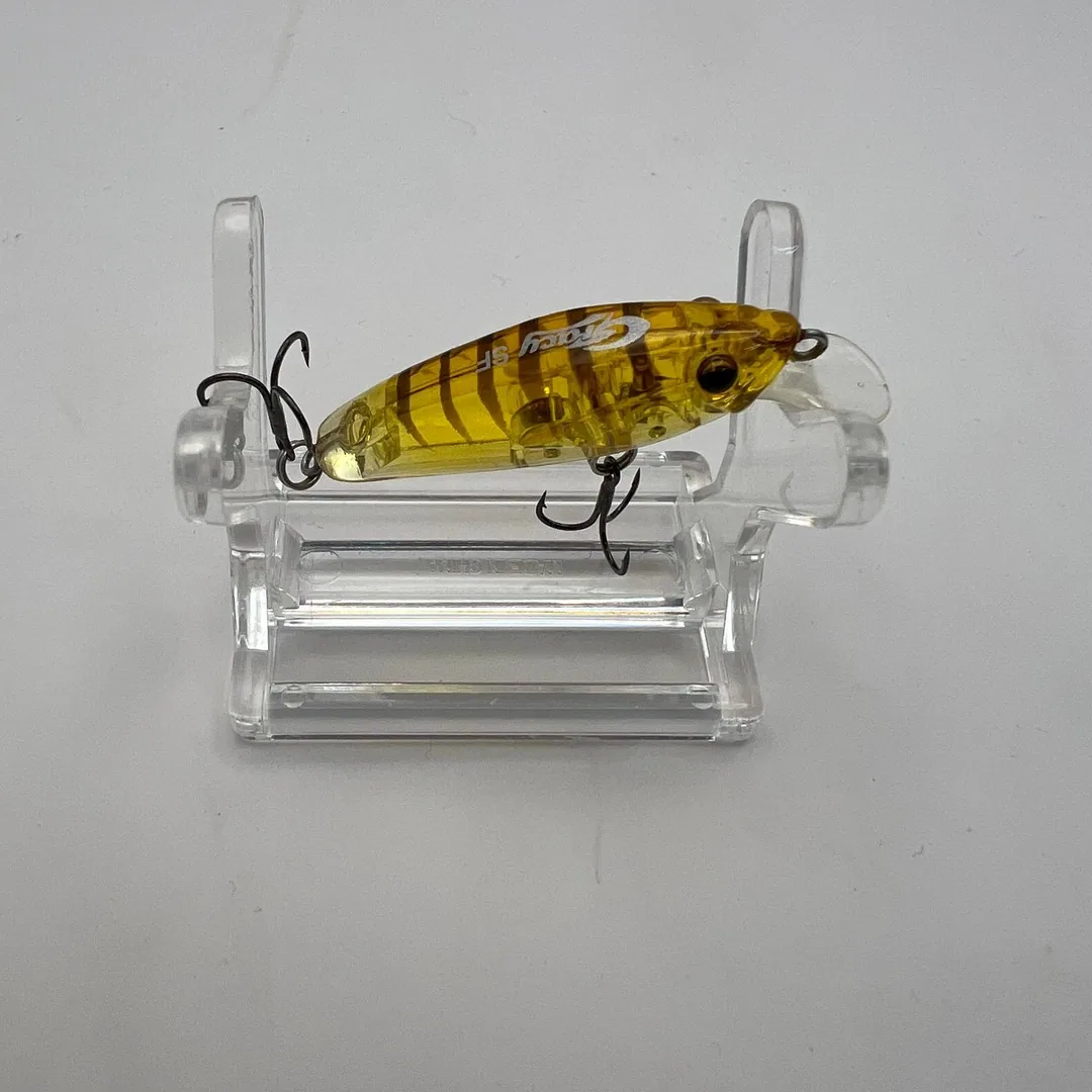 Wobler crankbait żółty z brązowymi paskami — zdjęcie 3