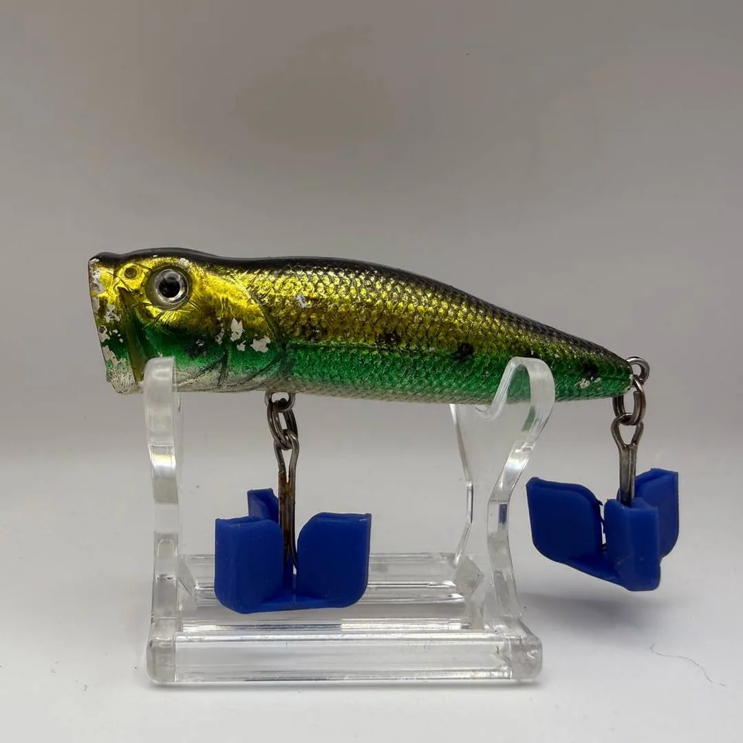 Wobler popper, zielony grzbiet, złote boki, 70mm, 11g — zdjęcie 1