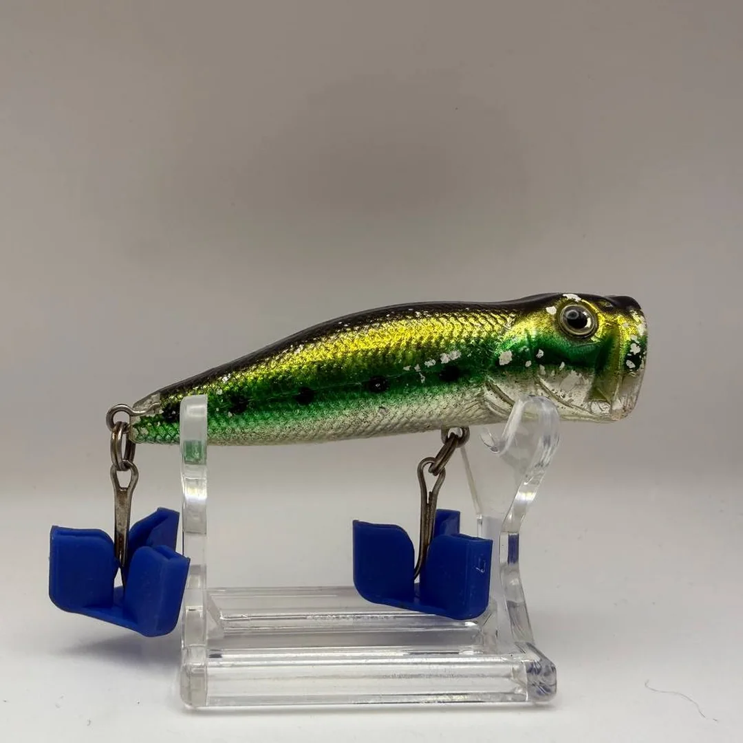 Wobler popper, zielony grzbiet, złote boki, 70mm, 11g — zdjęcie 2