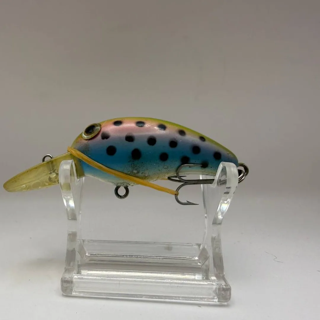 Wobler crank pływający, zielony grzbiet, różowe boki, 50mm — zdjęcie 1