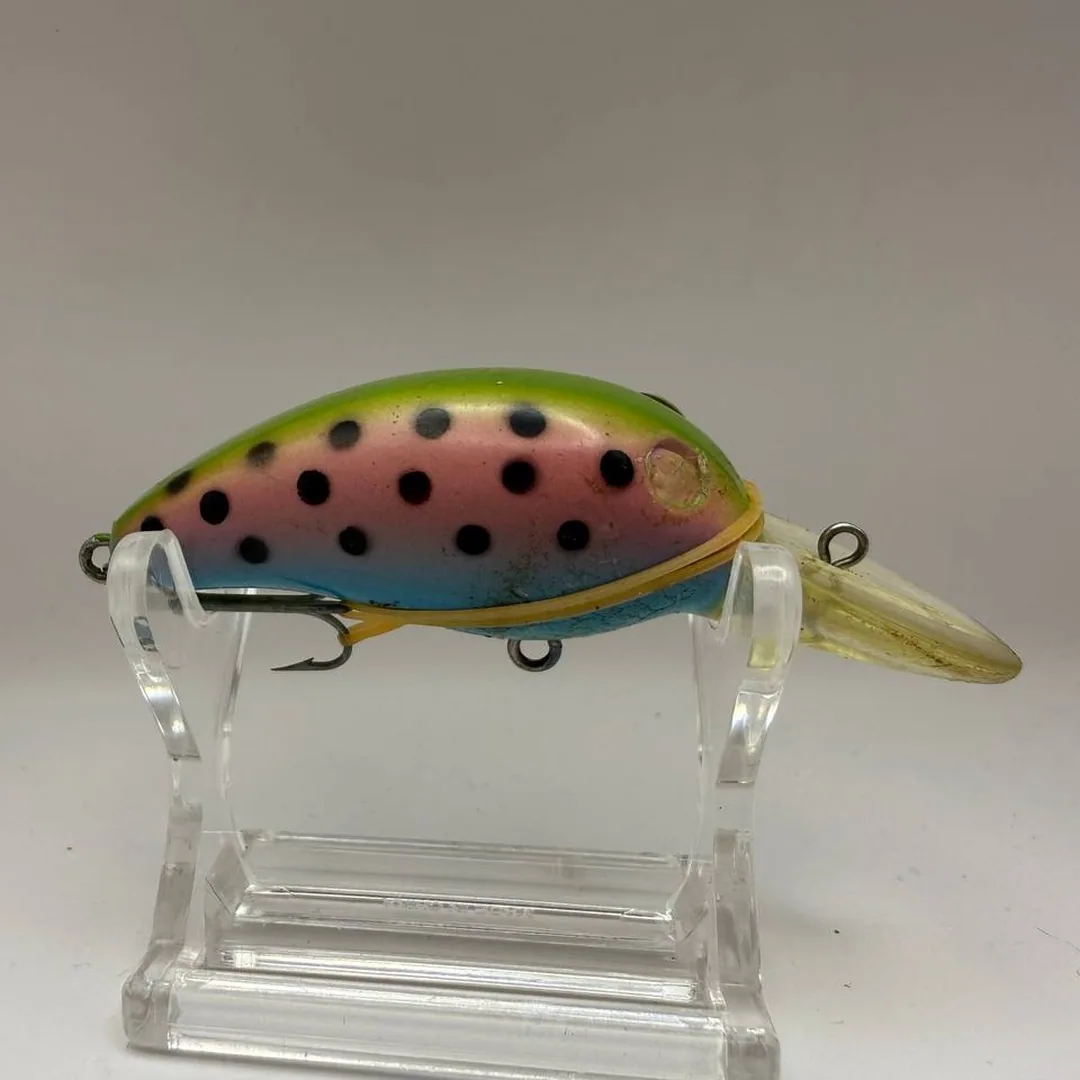 Wobler crank pływający, zielony grzbiet, różowe boki, 50mm — zdjęcie 2
