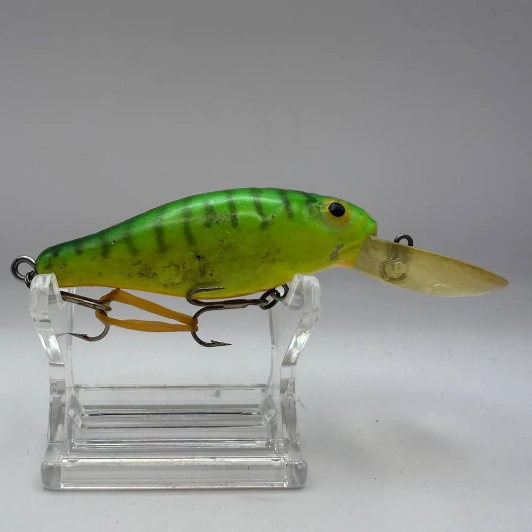 Wobler crank zielony z czarnymi paskami 65mm — zdjęcie 2