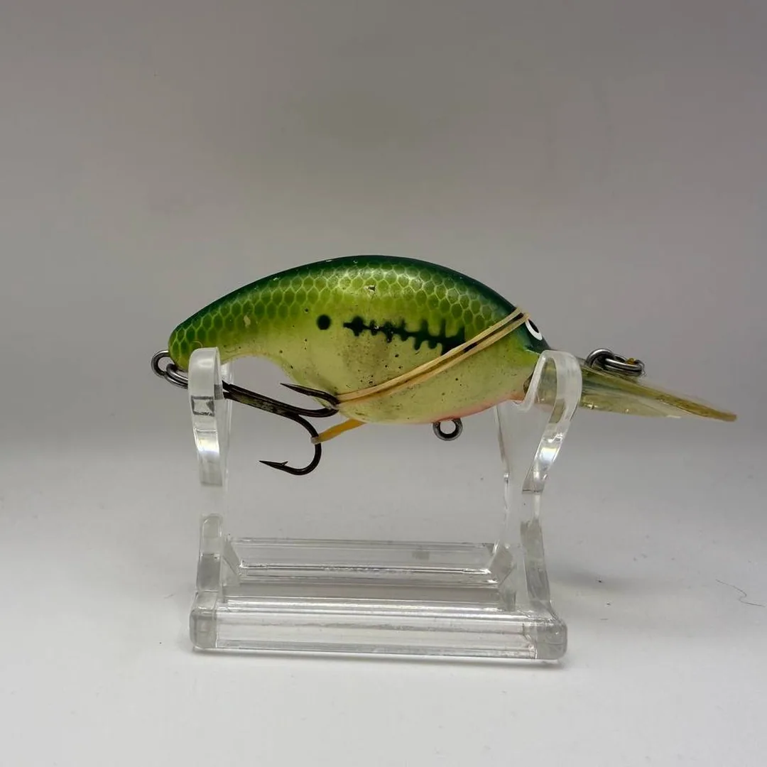 Wobler crank pływający, zielony grzbiet, żółte boki, 50mm, 9g — zdjęcie 2