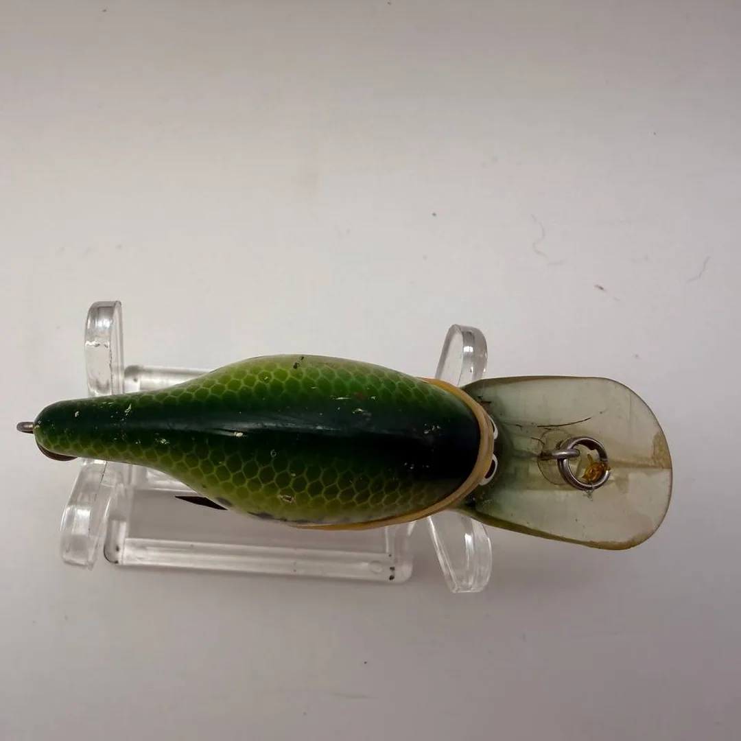 Wobler crank pływający, zielony grzbiet, żółte boki, 50mm, 9g — zdjęcie 3