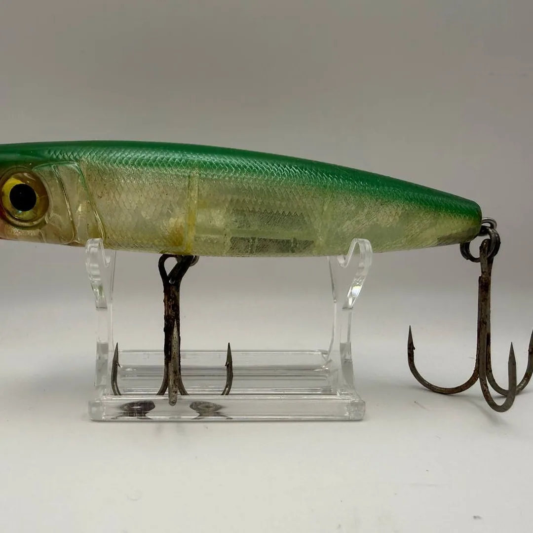 Wobler popper zielony grzbiet, przezroczyste boki, 120mm — zdjęcie 1