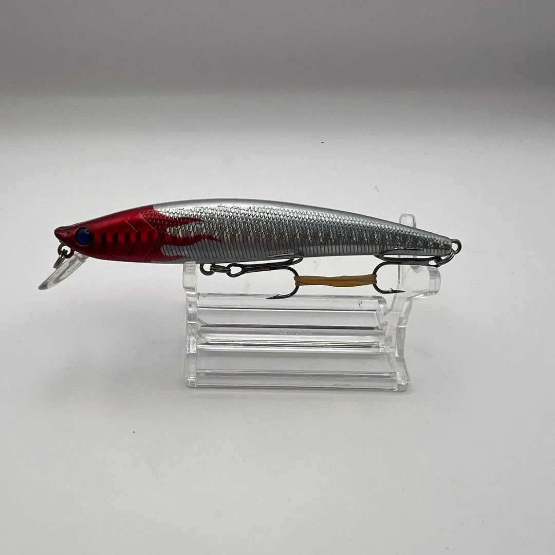 Wobler minnow srebrny z czerwonym przodem — zdjęcie 1
