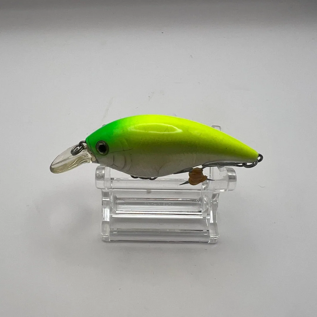 Wobler crank, zielony grzbiet, żółte boki — zdjęcie 1