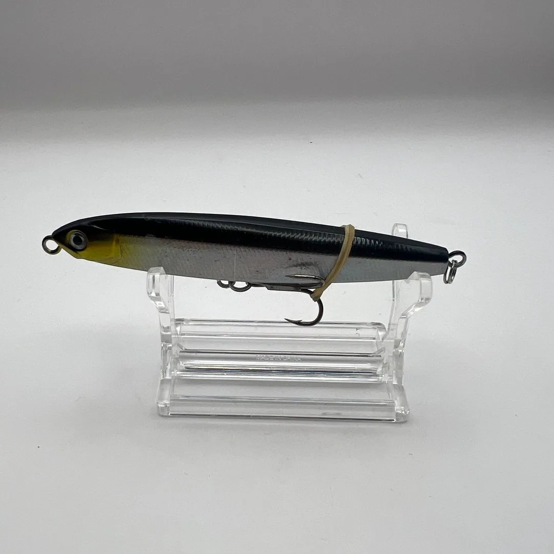 Wobler typu pencil, czarny grzbiet, srebrne boki — zdjęcie 1