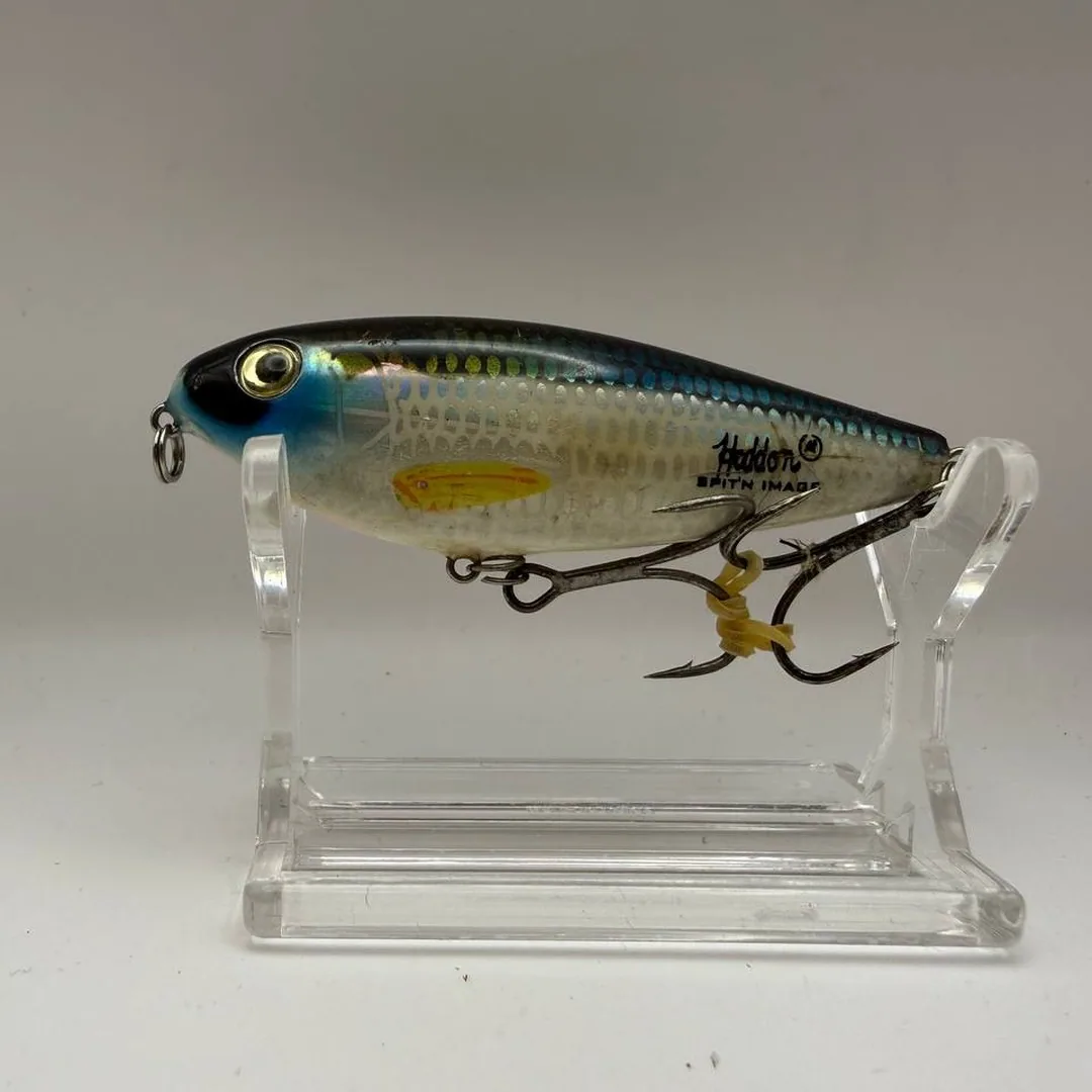 Popper Heddon Spit'n Image, niebieski, żółte akcenty — zdjęcie 1
