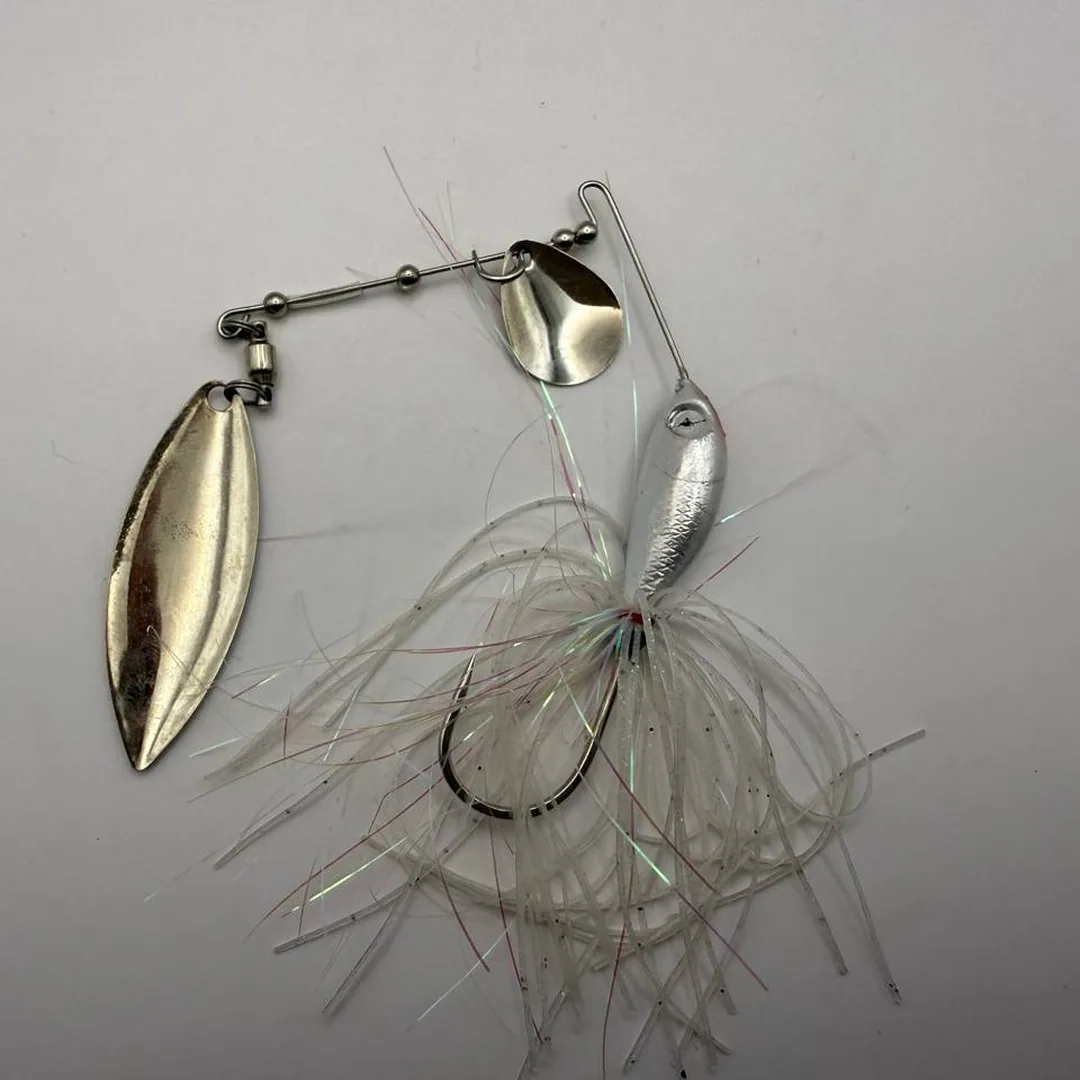 Spinnerbait srebrny z dwiema łopatkami — zdjęcie 2