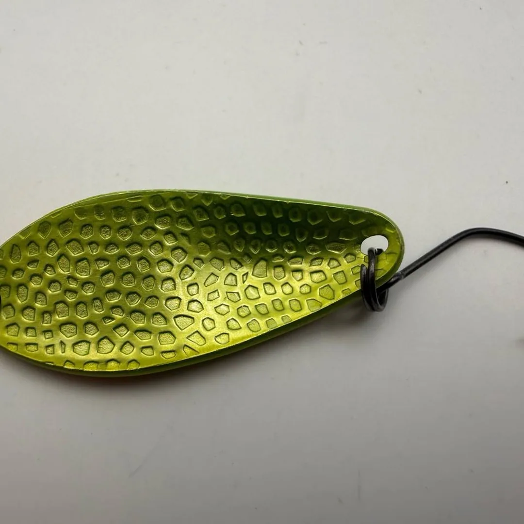 Błystka wahadłowa, zielono-pomarańczowa, Angler's System Dohna — zdjęcie 2