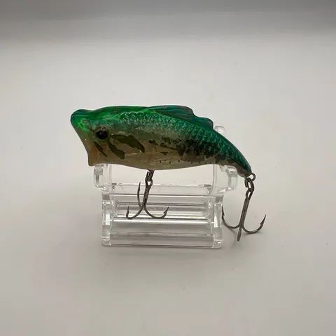 Wobler popper, zielony grzbiet, złote boki, 60mm, 10g