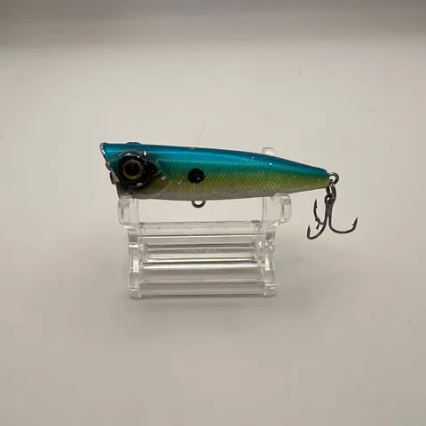 Wobler popper, niebieski grzbiet, srebrne boki, 60mm