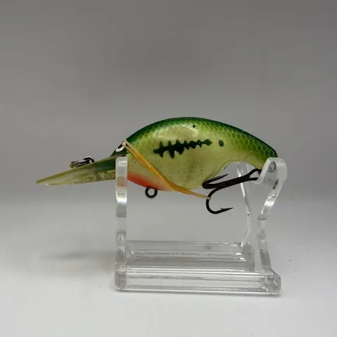 Wobler crank pływający, zielony grzbiet, żółte boki, 50mm, 9g