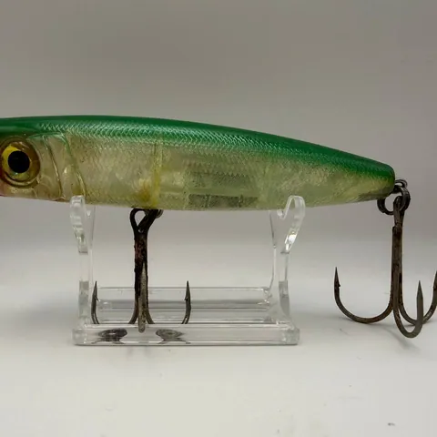 Wobler popper zielony grzbiet, przezroczyste boki, 120mm