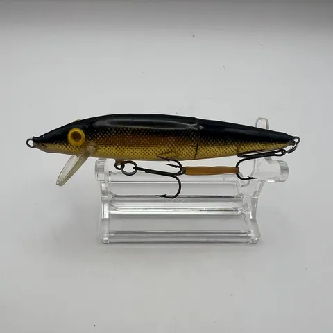 Wobler minnow, czarny grzbiet, złote boki