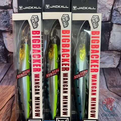 Zestaw! Wobler Jackall Big Backer Wangan Minnow 128mm z Japonii